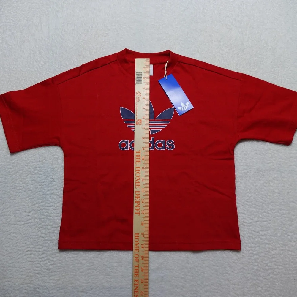Adidas Short Tee Set Kids 5T Bright Red Brand New Trefoil 2-Piece KA0223